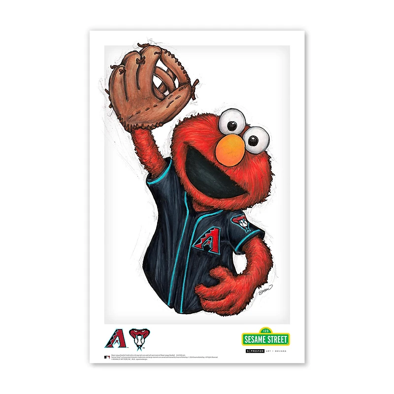 Affiche Sesame Street des Diamondbacks de l'Arizona (11 x 43 cm)