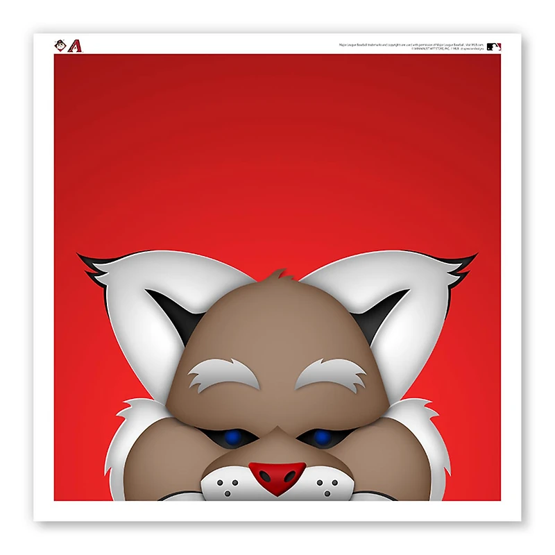 Arizona Diamondbacks 12" x 12" D. Baxter le Bobcat Poster Print