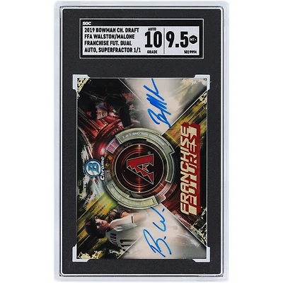 Blake Walston et Brennan Malone Arizona Diamondbacks Carte de recrue authentifiée 9,5/10 Bowman Chrome Draft Franchise Futures Superfractor 2019 #FFA-WMA #1/1 SGC