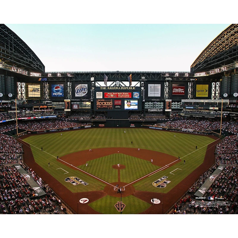 Photographie non signée de la vue générale du stade Chase Field des Diamondbacks l'Arizona