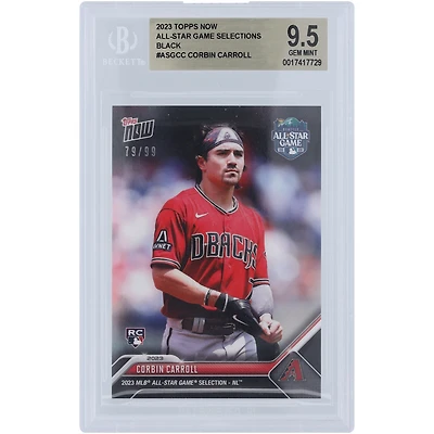 Corbin Carroll Arizona Diamondbacks 2023 Topps Now 2023 MLB All-Star Game Selection - NL Black #ASG-CC #/99 BGS Authenticated 9.5 Rookie Card