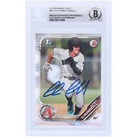Corbin Carroll Arizona Diamondbacks Autographié 2019 Bowman Draft 1er Bowman #BD-125 Beckett Fanatics Witnessed Authenticated Card
