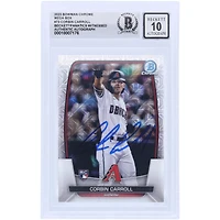 Corbin Carroll Arizona Diamondbacks autographié 2023 Bowman Chrome Mega Box #73 Beckett Fanatics a été témoin d'une carte de recrue authentifiée 10