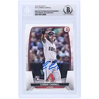 Corbin Carroll Arizona Diamondbacks autographié 2023 Bowman #73 Beckett Fanatics a vu une carte de recrue authentifiée