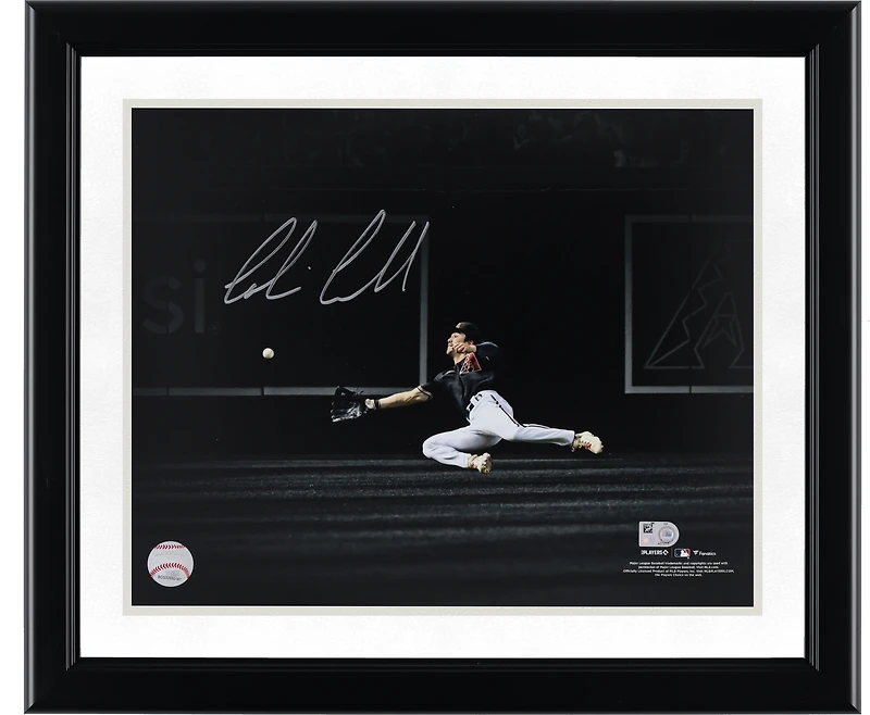 Corbin Carroll Arizona Diamondbacks Autographed 2023 National League Rookie of the Year 11" x 14" Diving Catch Hitting Spotlight Photo