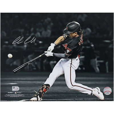 Corbin Carroll, Arizona Diamondbacks, photo autographiée de la recrue de l'année 2023 de la Ligue nationale, 11" x 14 ", photo vedette du frappeur