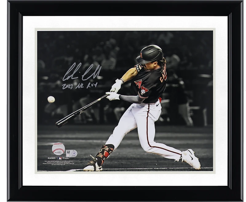 Corbin Carroll Arizona Diamondbacks Autographed 2023 National League Rookie of the Year 11" x 14" Hitting Spotlight Photograph with "2023 NL ROY" Inscription
