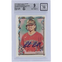 Corbin Carroll Arizona Diamondbacks autographié 2023 Topps Allen & Ginter # 11 Beckett Fanatics Witnessed Authenticated 9/10 Rookie Card