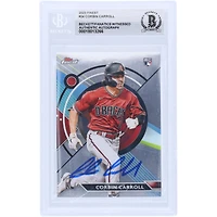 Corbin Carroll Arizona Diamondbacks autographié 2023 Topps Finest #24 Beckett Fanatics a vu une carte de recrue authentifiée