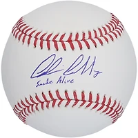 Balle de baseball autographiée par Corbin Carroll des Diamondbacks de l'Arizona avec l'inscription « Snakes Alive »