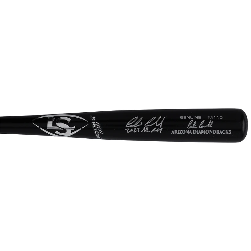 Corbin Carroll Arizona Diamondbacks Autographed Black Louisville Slugger Game Model Bat with "2023 NL ROY" Inscription