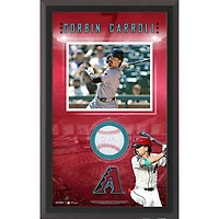 Collage de boîtes à ombres encadrées autographiées de Corbin Carroll, Arizona Diamondbacks