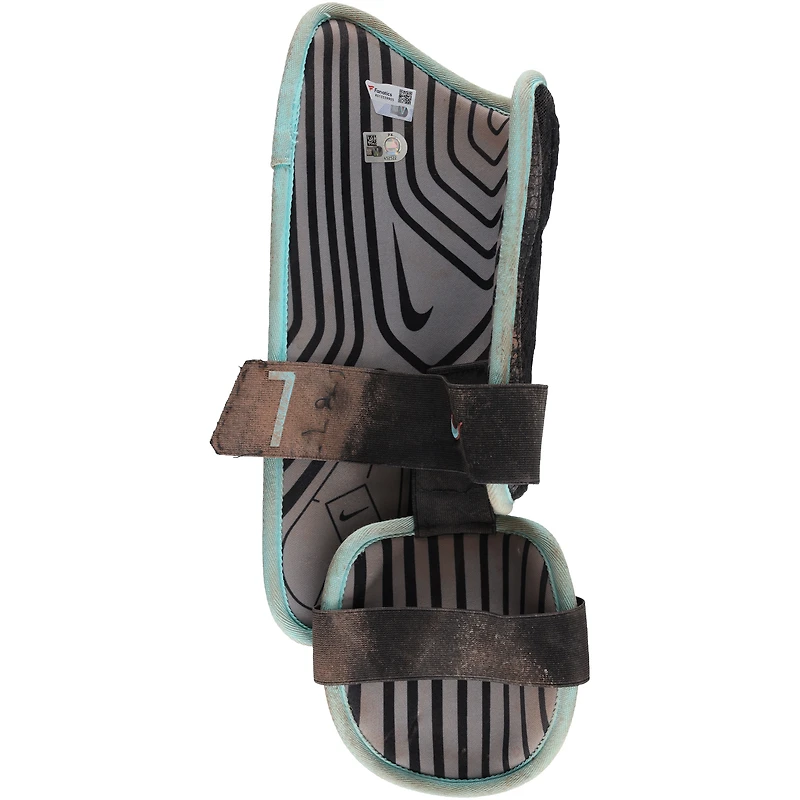 Corbin Carroll Arizona Diamondbacks Autographed Game-Used Black Nike Leg Guard from the 2024 MLB Season 