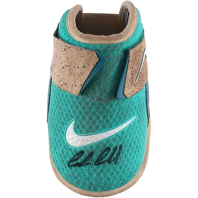 Corbin Carroll Arizona Diamondbacks Autographed Game-Used Teal Nike Elbow Guard from the 2024 MLB Season 