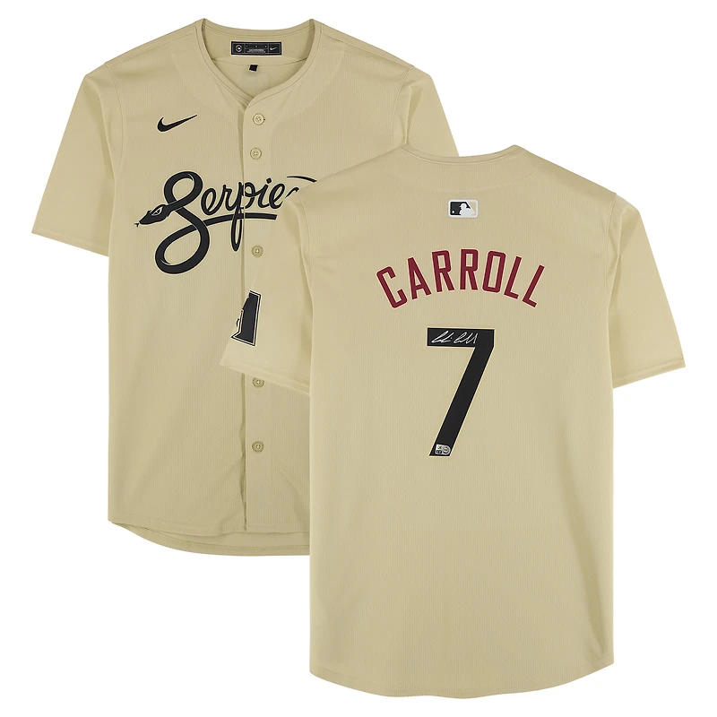 Corbin Carroll Arizona Diamondbacks Autographed Sand Nike City Connect Replica Jersey