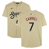 Corbin Carroll Arizona Diamondbacks Autographed Sand Nike City Connect Replica Jersey