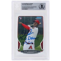 Carte de recrue autographiée 2013 Bowman Chrome #147 Beckett par Didi Gregorius des Diamondbacks de l'Arizona avec l'inscription « MLB Debut 9/5/12 » et les fanatiques ont été témoins