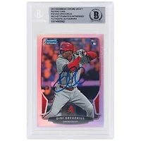 Carte de recrue authentifiée autographiée par Didi Gregorius des Diamondbacks de l'Arizona au repêchage Bowman 2013 de Chrome Refractors #19 Beckett Fanatics