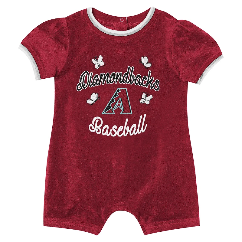 Combinaison à remontoir Outerstuff rouge Arizona Diamondbacks pour bébé fille