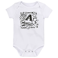 Infant  Black Arizona Diamondbacks Batter Up 3-Pack Bodysuit Set