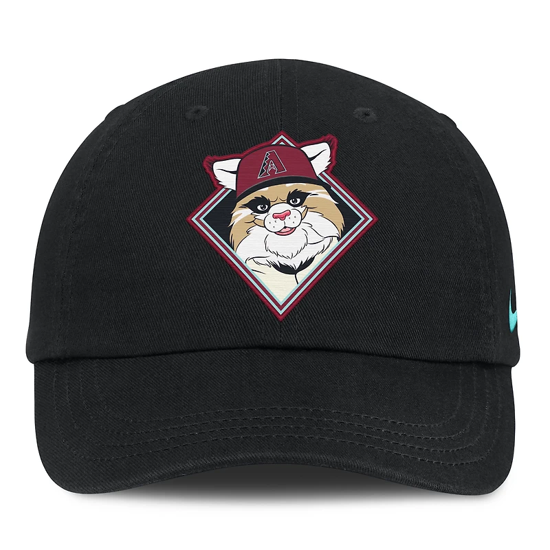 Casquette Nike Flex Club Mascotte des Arizona Diamondbacks pour bébé, noire