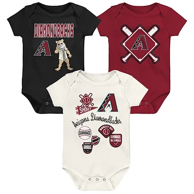 Ensemble de body 3 pièces pour bébé Outerstuff Arizona Diamondbacks Home Plate