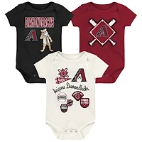 Ensemble de body 3 pièces pour bébé Outerstuff Arizona Diamondbacks Home Plate
