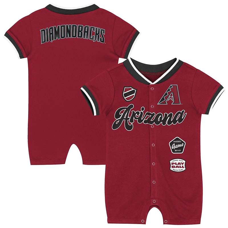 Combinaison à pinces pour bébé Outerstuff rouge Arizona Diamondbacks