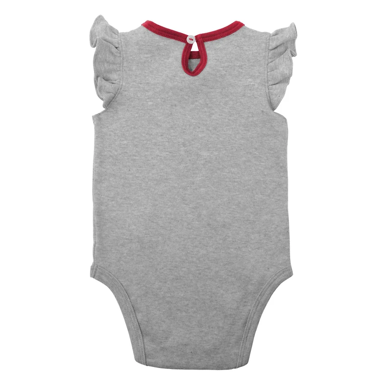 Lot de deux cache-couches rouge/gris chiné Arizona Diamondbacks Little Fan pour bébé