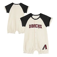 Combinaison blanche pour bébé Arizona Diamondbacks Slide Run Raglan