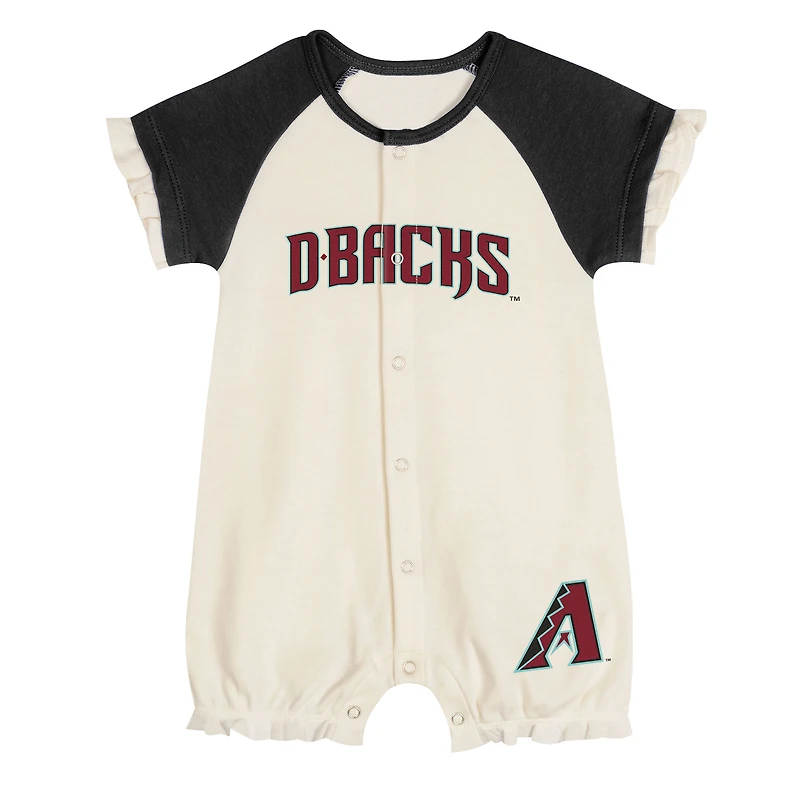 Combinaison blanche pour bébé Arizona Diamondbacks Slide Run Raglan