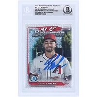 Jordan Lawlar Arizona Diamondbacks Autographed 2024 Bowman Chrome Mega Box 1st Bowman #M1B-12 Beckett Fanatics Witnessed Authenticated Rookie Card