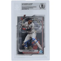 Jordan Lawlar Arizona Diamondbacks autographié 2024 Bowman Chrome #55 Beckett Fanatics a vu une carte de recrue authentifiée