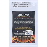 Jordan Lawlar Arizona Diamondbacks autographié 2024 Bowman Chrome Rising Infernos #RI-3 Beckett Fanatics a été témoin d'une carte de recrue authentifiée