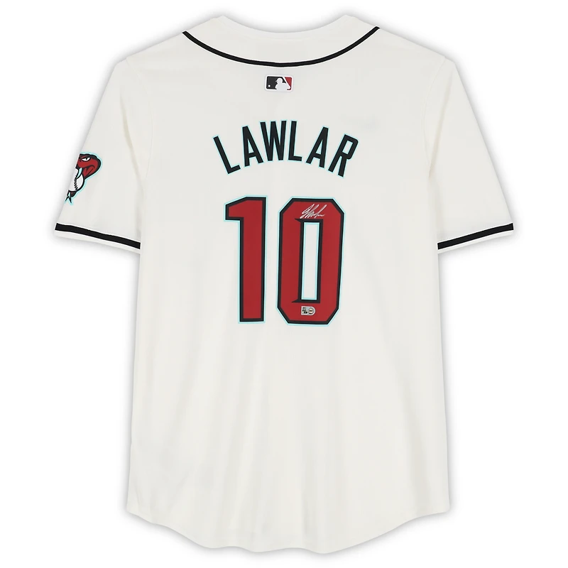 Jordan Lawlar Arizona Diamondbacks Autographed White Nike Limited Jersey