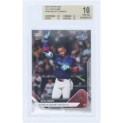 Ketel Marte, Arizona Diamondbacks, sélection pour le match des étoiles de la MLB 2025 (Topps Now 2025) - Ligue nationale, n° ASG-KM, authentifiée par BGS (10 cartes) - Sous-notes : 9,5, 10, 10, 10