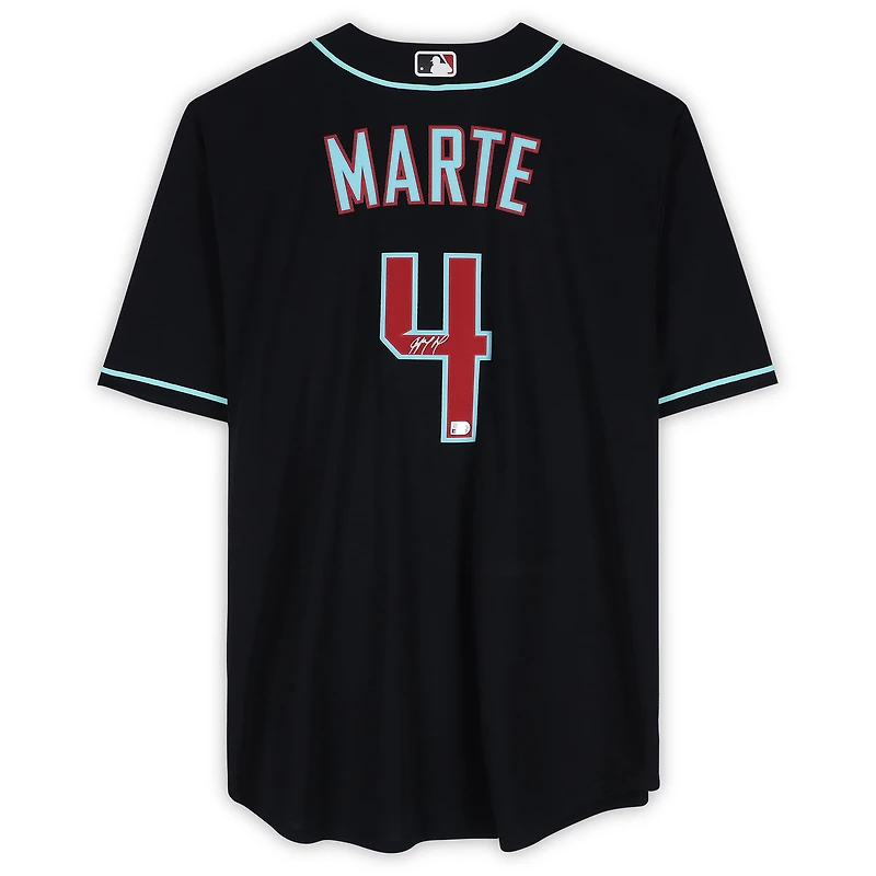 Ketel Marte Arizona Diamondbacks Autographed Black Nike Replica Jersey
