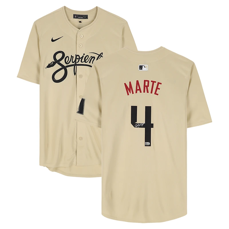 Ketel Marte Arizona Diamondbacks Autographed Sand Nike City Connect Replica Jersey