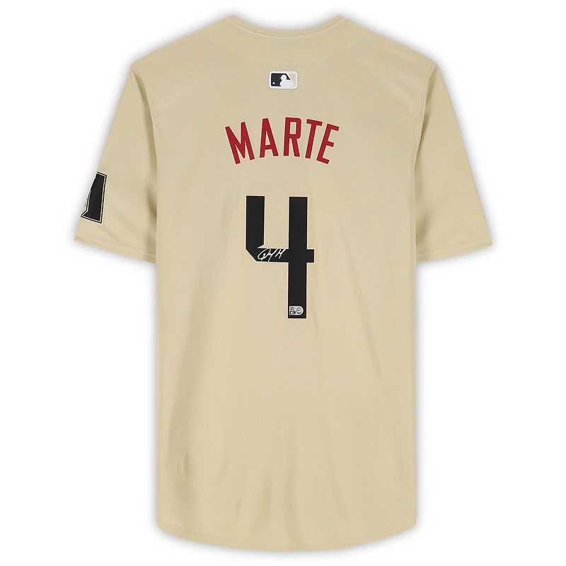 Ketel Marte Arizona Diamondbacks Autographed Sand Nike City Connect Replica Jersey
