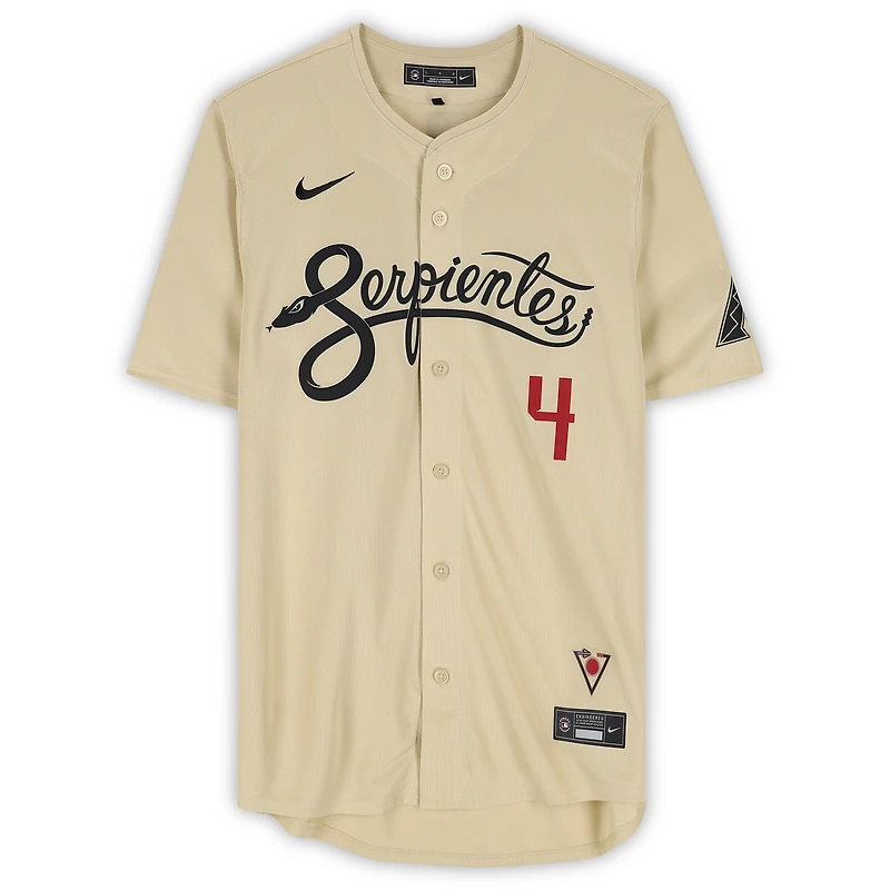 Ketel Marte Arizona Diamondbacks Autographed Sand Nike City Connect Replica Jersey