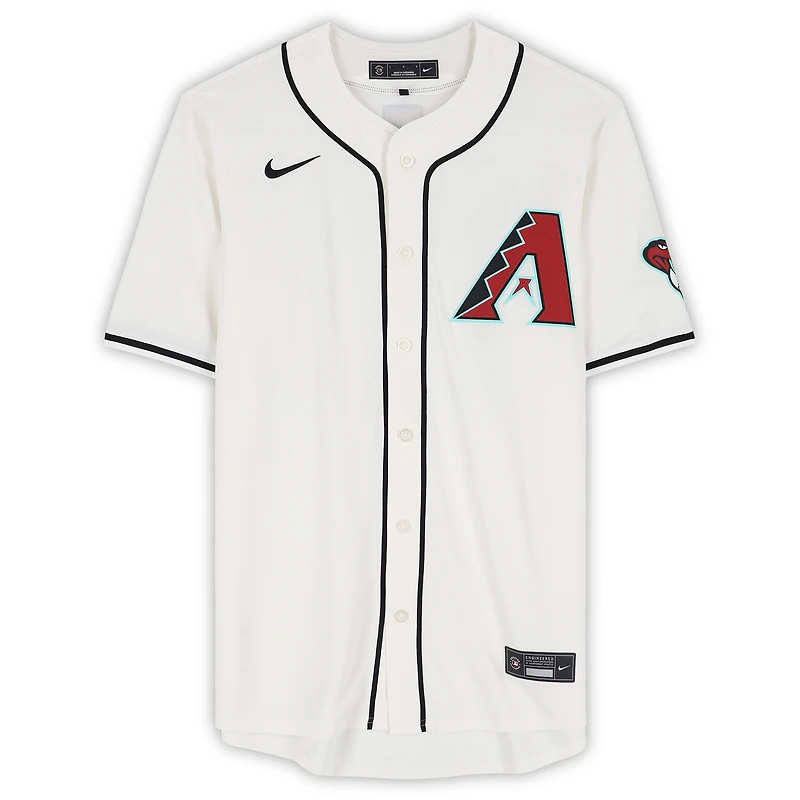 Maillot réplique blanc Nike autographié de Ketel Marte, Diamondbacks de l'Arizona