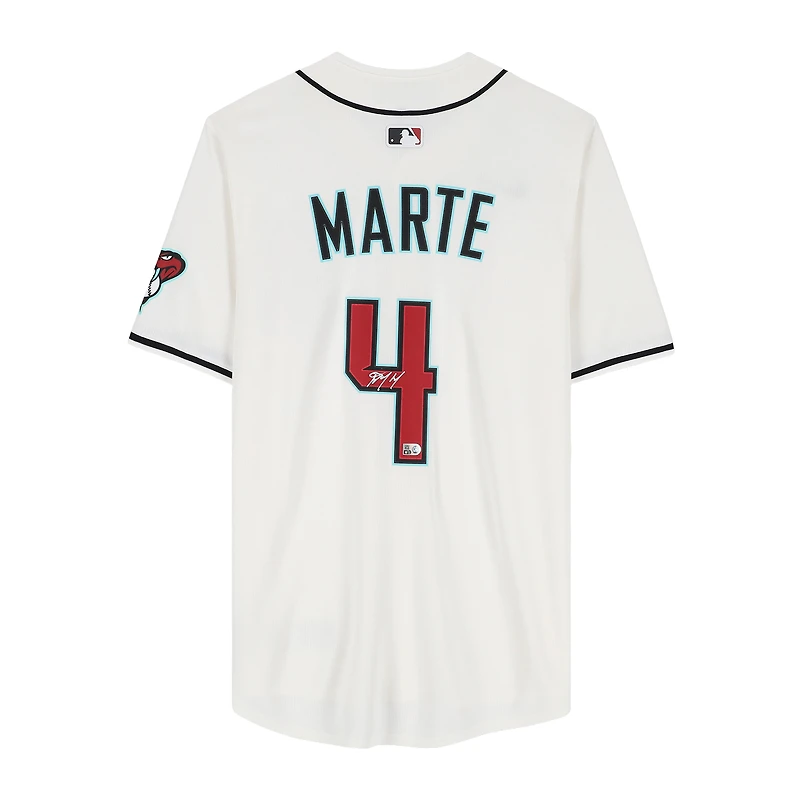 Ketel Marte Arizona Diamondbacks Autographed White Nike Replica Jersey