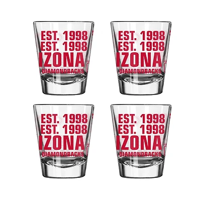 Logo Brands Arizona Diamondbacks 4-Pack 2oz. Shot Glass Set
