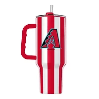 Gobelet isotherme Logo Brands Arizona Diamondbacks 40 oz à rayures verticales et revêtement en poudre