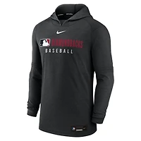 Sweat à capuche Nike Heather Black Arizona Diamondbacks Authentic Collection Tri-Blend Dri-FIT pour homme