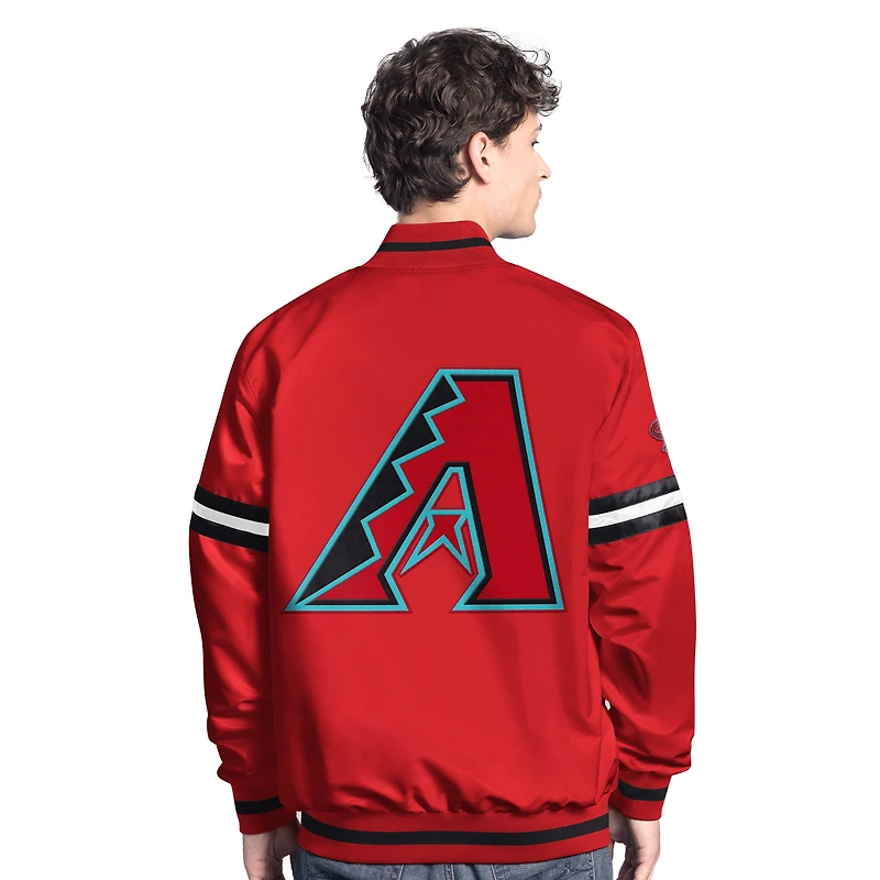 Veste universitaire à boutons-pression Scout des Diamondbacks de l'Arizona pour homme, rouge