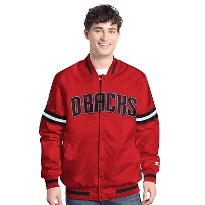 Veste universitaire à boutons-pression Scout des Diamondbacks de l'Arizona pour homme, rouge