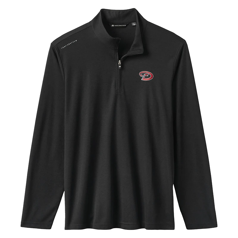 Pull à glissière quart de tour tri-blend Time to Tailgate pour homme TravisMathew Black Arizona Diamondbacks