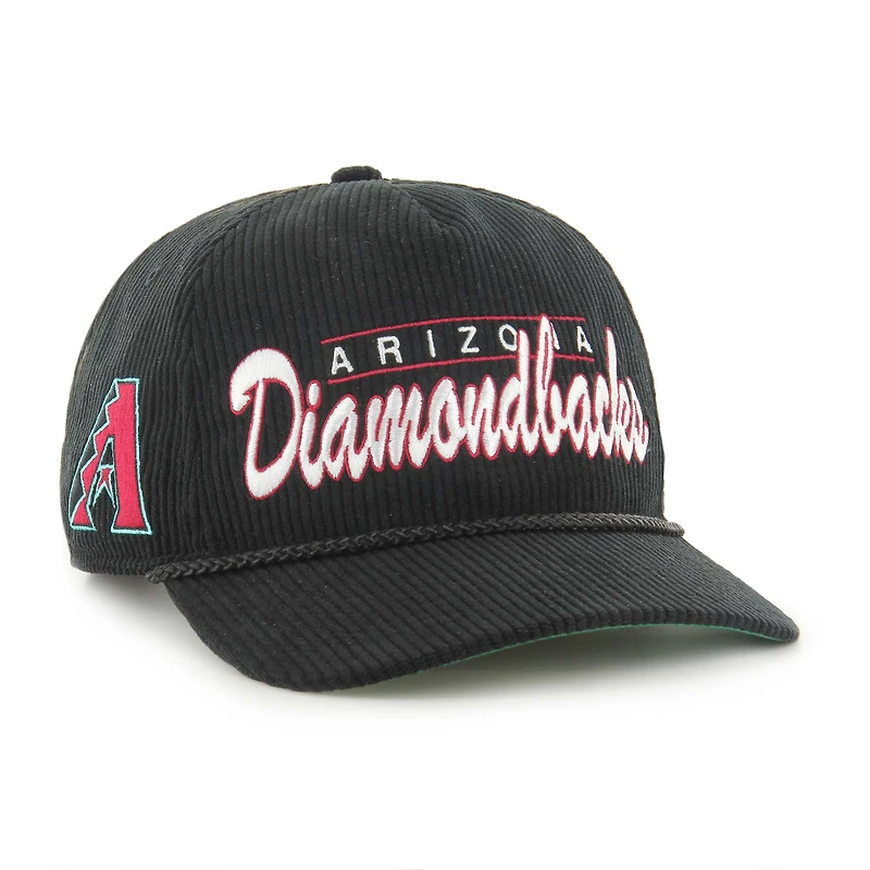 Casquette ajustable en velours côtelé Hitch noire Arizona Diamondbacks '47 pour homme