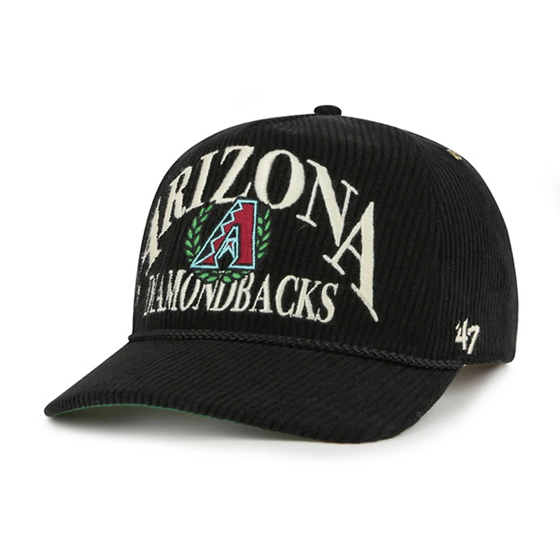 Men's '47  Black Arizona Diamondbacks Pitchout Rope Hitch Adjustable Hat